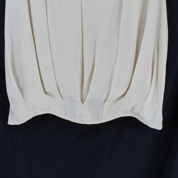 Gary Graham Cream 100% Silk Skirt Pleated Scalloped Hem Hand finished 30" waist - Picture 3 of 10